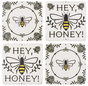 Hey Honey Bee Set of 4 Coasters
